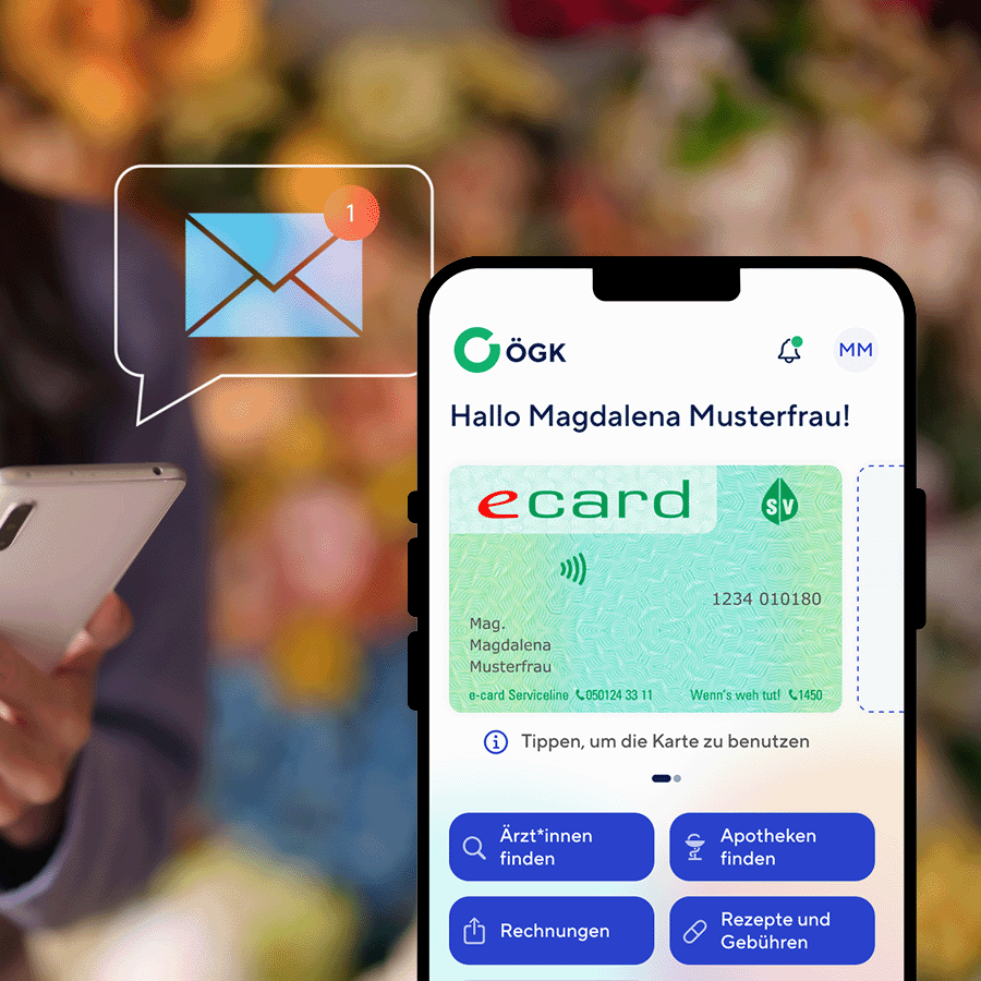 Mehr Informationen zum Thema: Meine ÖGK-App – Neu! Pushnachrichten bei e-Rezepten