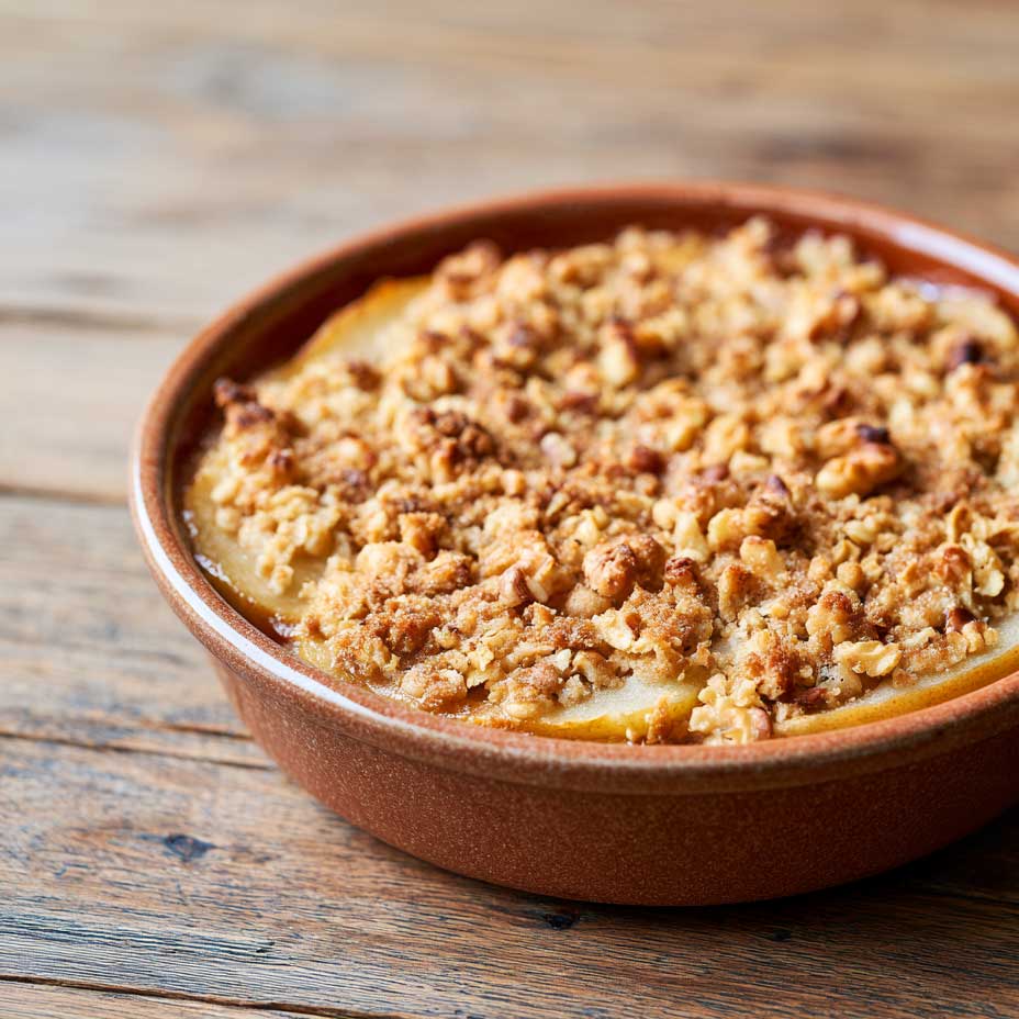 Mehr Informationen zum Thema: DessertBirnen-Nuss-Dessert
